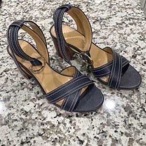 Size 7.5M Blue Talbots Heel Sandals